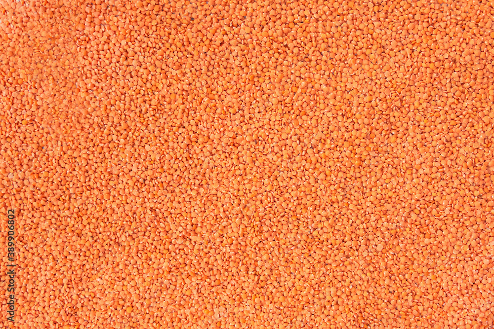 Fototapeta premium Traditional Turkish domestic red Lentil. Lentil background.Flat layout.