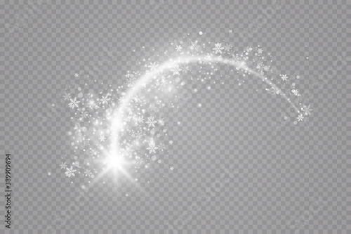 Gold light glow effect stars bursts with sparkles isolated on transparent background