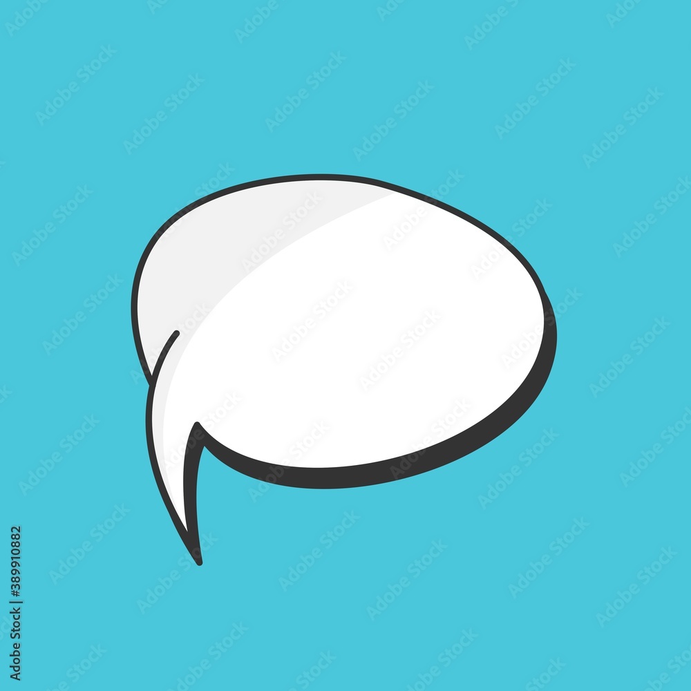Blank empty white speech bubbles vector with blue background Blank empty white speech bubbles vector with blue background
