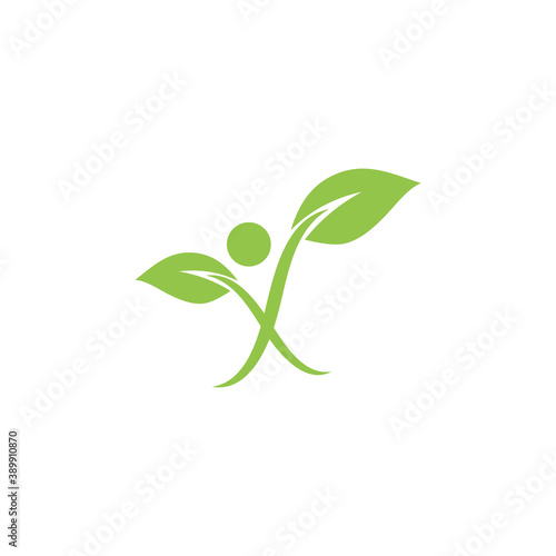 Leaf ecology Logo Template vector