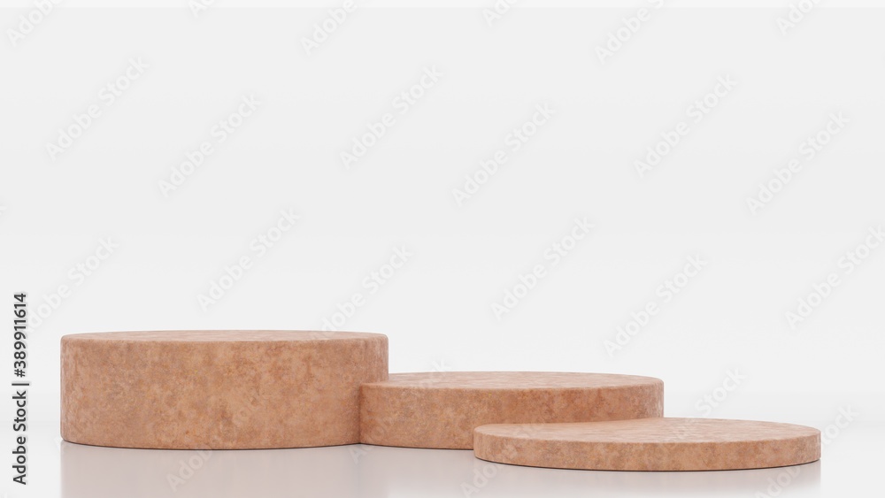 Cylinder podiums on white background. Abstract minimal scene with geometrical. Scene to show cosmetic products presentation. Mock up design empty space. Showcase, shopfront, display case,3d render Cylinder podiums on white background. Abstract minimal scene with geometrical. Scene to show cosmetic products presentation. Mock up design empty space. Showcase, shopfront, display case,3d render