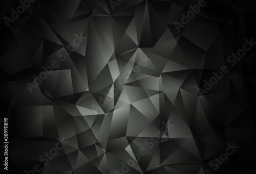 Dark Gray vector abstract mosaic background.