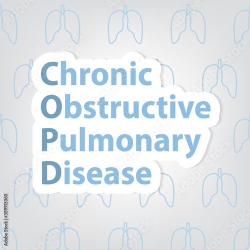 COPD, Chronic Obstructive Pulmonary Disease concept - vector illustration