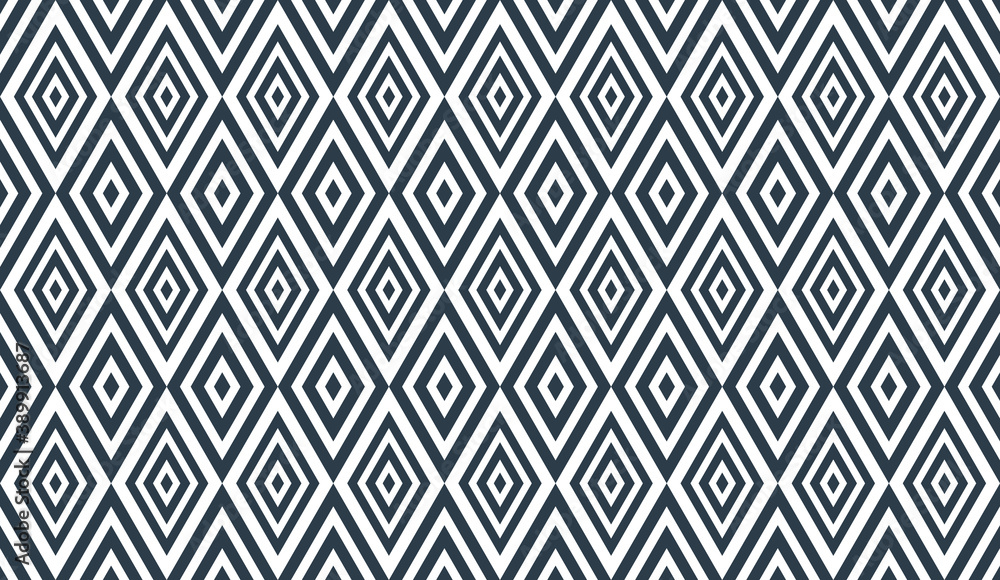 Rhombuses seamless geometric vector pattern, rhomb simple black and white wallpaper background, regular tile design picture. Rhombuses seamless geometric vector pattern, rhomb simple black and white wallpaper background, regular tile design picture.