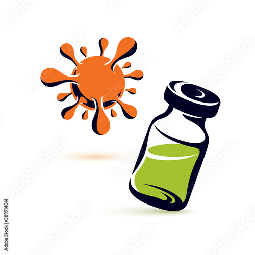 Vector medical vial illustr...