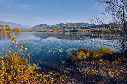 Revine lake in veneto, Italy