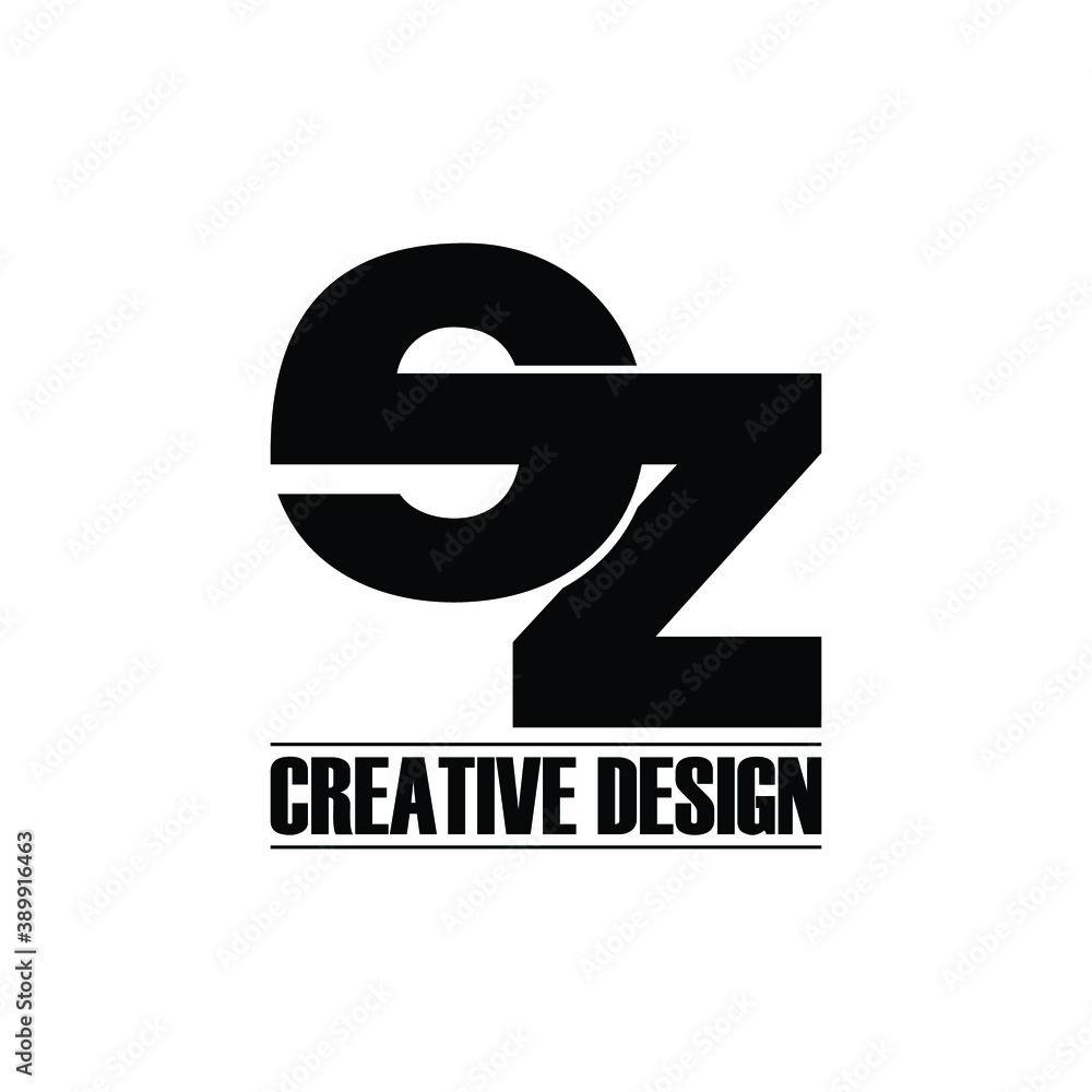 Letter EZ simple logo design vector Letter EZ simple logo design vector