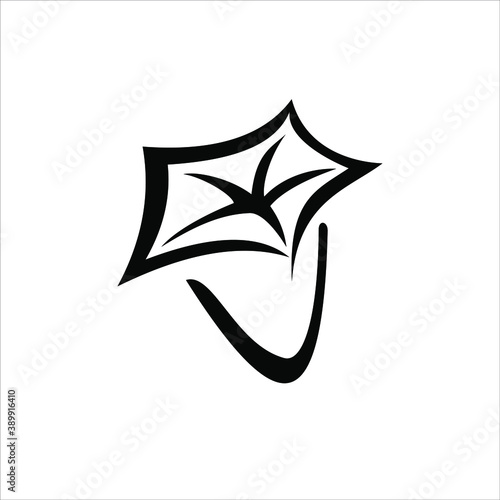trumpet flower the plant with the nodding head graphic design template idea