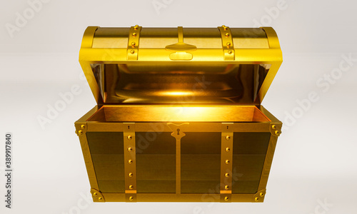 Fotografía Gold retro antique treasure or treasure chest
