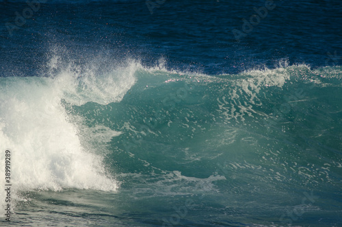 Wave breaking in the coast of Arinaga. Aguimes. Gran Canaria. Canary Islands. Spain.