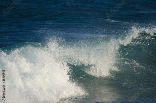 Wave breaking in the coast of Arinaga. Aguimes. Gran Canaria. Canary Islands. Spain.