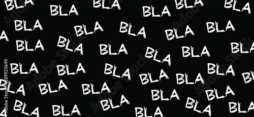 Slogan Bla bla bla, talking. Fact or fake news concept, social media conversation. Flat vector quote humor sign. Hand draw. Conversation, gossip, talk, shout, shout, gossip, gossip messages.