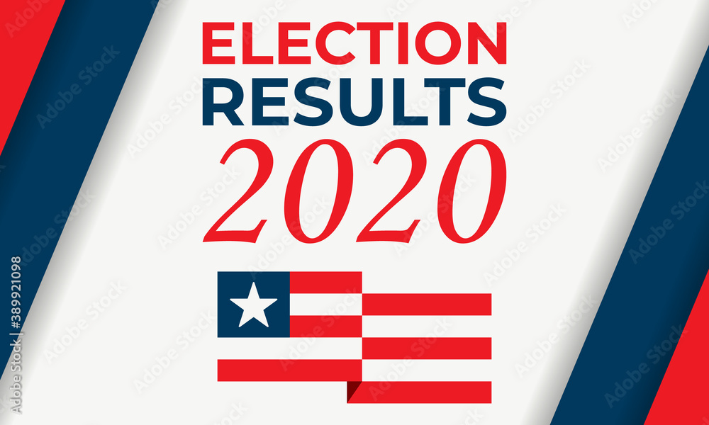 Election results. United States of America Presidential Election 2020. Election Vote 2020. 