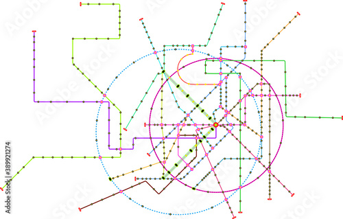 public transportation map, subway busses, tram map of a large city,fictional vector art, public transport mock up free copy space,fictional vector art
