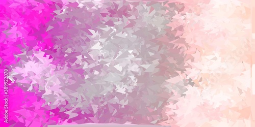Light pink vector polygonal pattern.