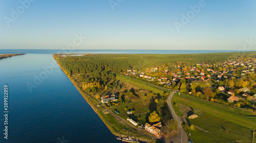 MIKOSZEWO UJŚCIE WISŁY DO BAŁTYKU Z DRONA