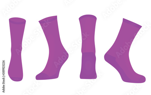 Purple sport socks. vector illustration
