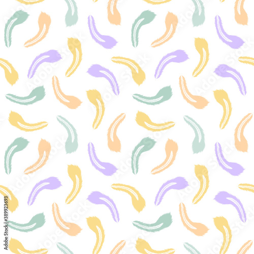 Seamless pattern with peacock feathers. Children's design. Vector illustration eps10.