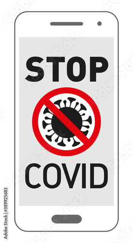 Ecran mobile Stop Covid-19 3