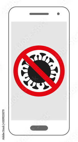 Ecran mobile Stop Covid-19
