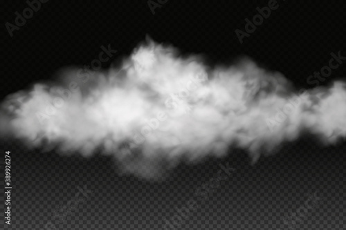 Cloudy sky or smog over the city.Vector illustration.