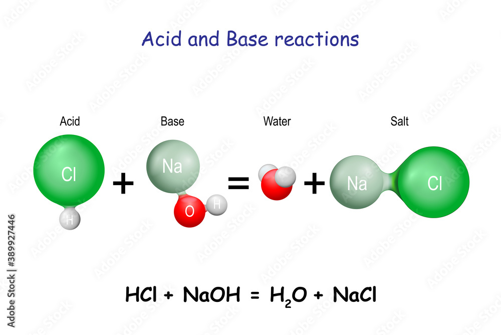 Acid–base reaction Stock Vector | Adobe Stock