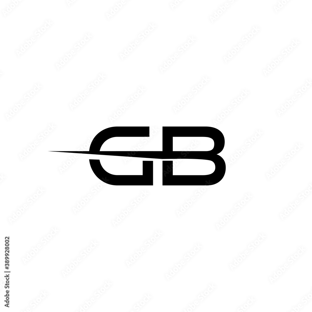 Initial GB Letter Linked Logo icon isolated on white background Initial GB Letter Linked Logo icon isolated on white background