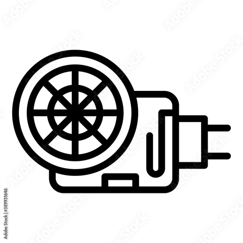 Sewage pump icon. Outline sewage pump vector icon for web design isolated on white background