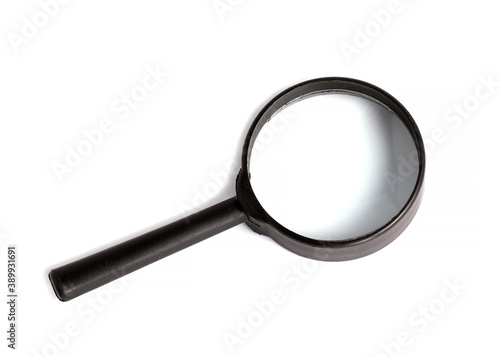 magnifying glass on white