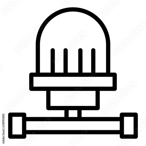 Water electric pump icon. Outline water electric pump vector icon for web design isolated on white background