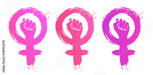 Vector collection of Feminism symbol