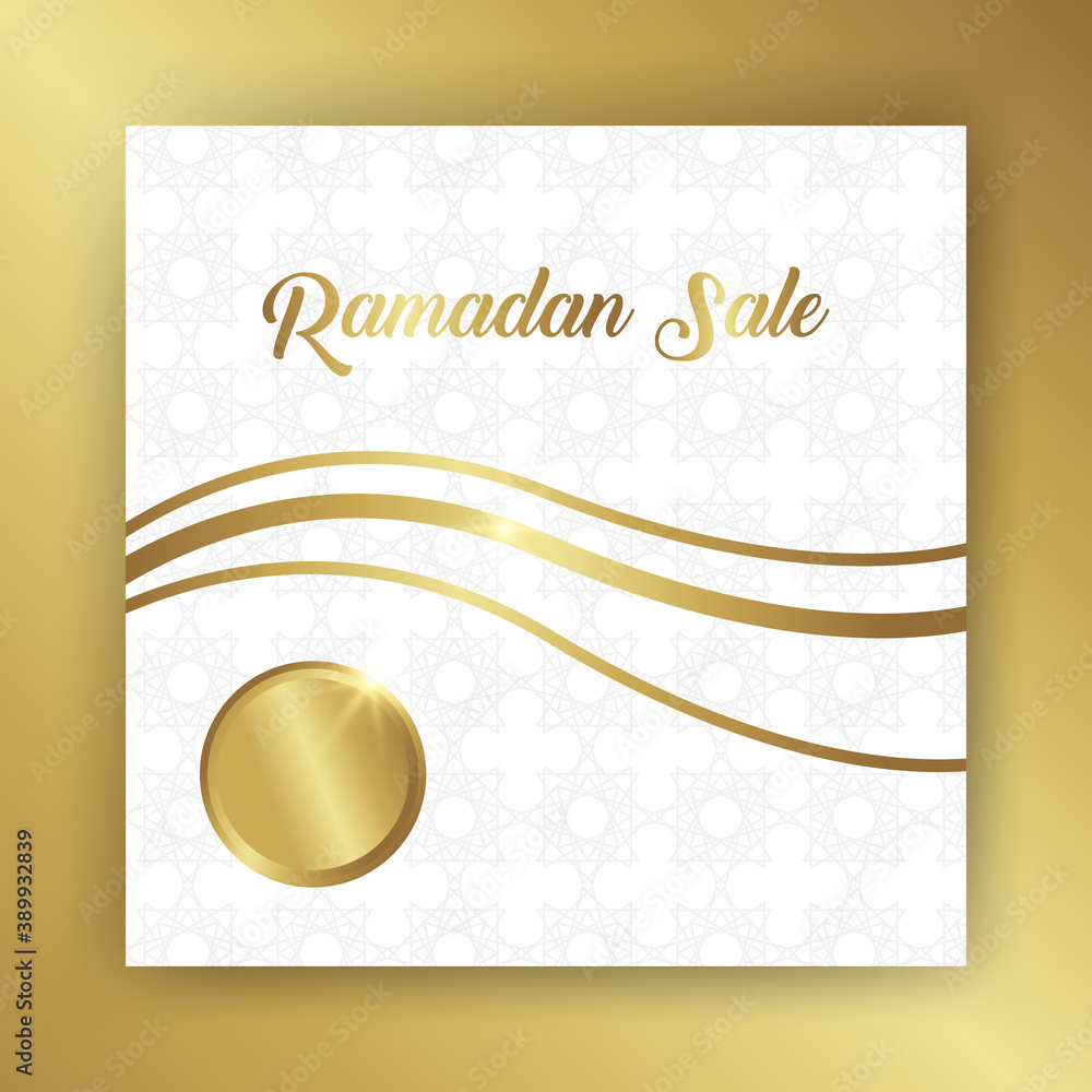 Simple and luxurious abstract background islamic template. used for social media posts, posters, brochures etc. vector