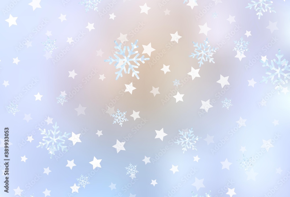 Light Purple vector background with beautiful snowflakes, stars. Light Purple vector background with beautiful snowflakes, stars.