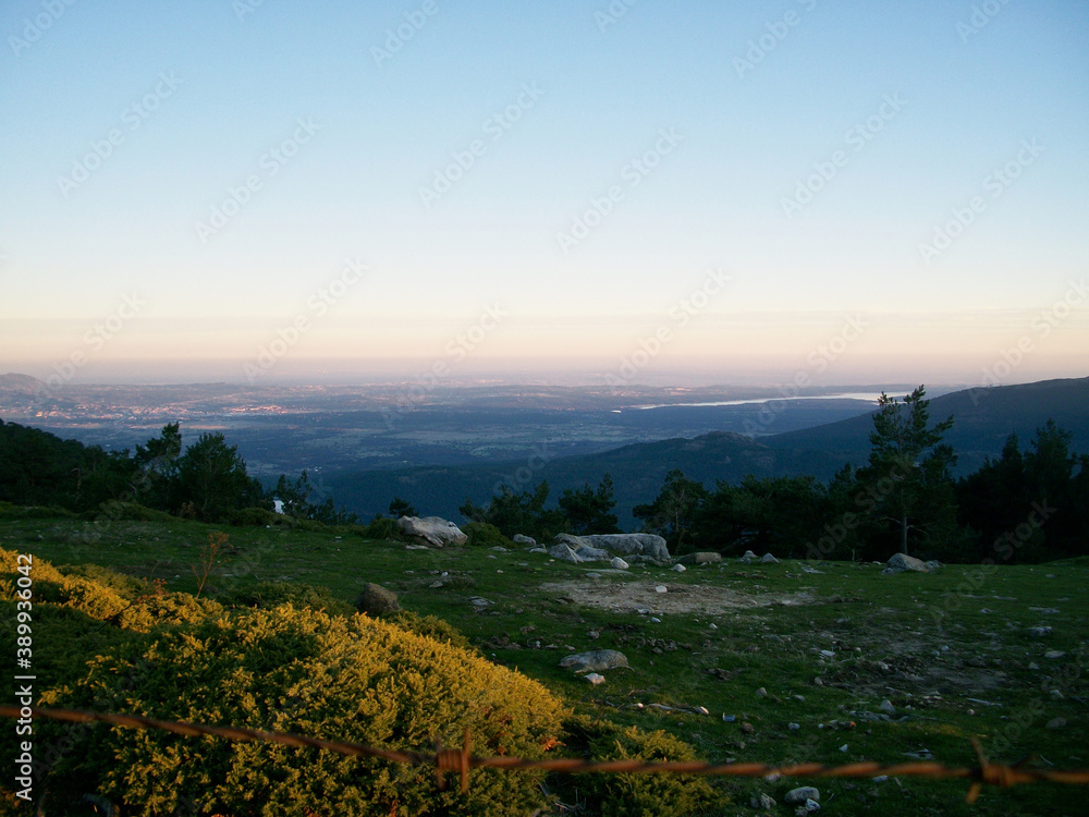 Views from Mount Abantos, in the Sierra de Guadarrama National Park, in the Community of Madrid. Spain