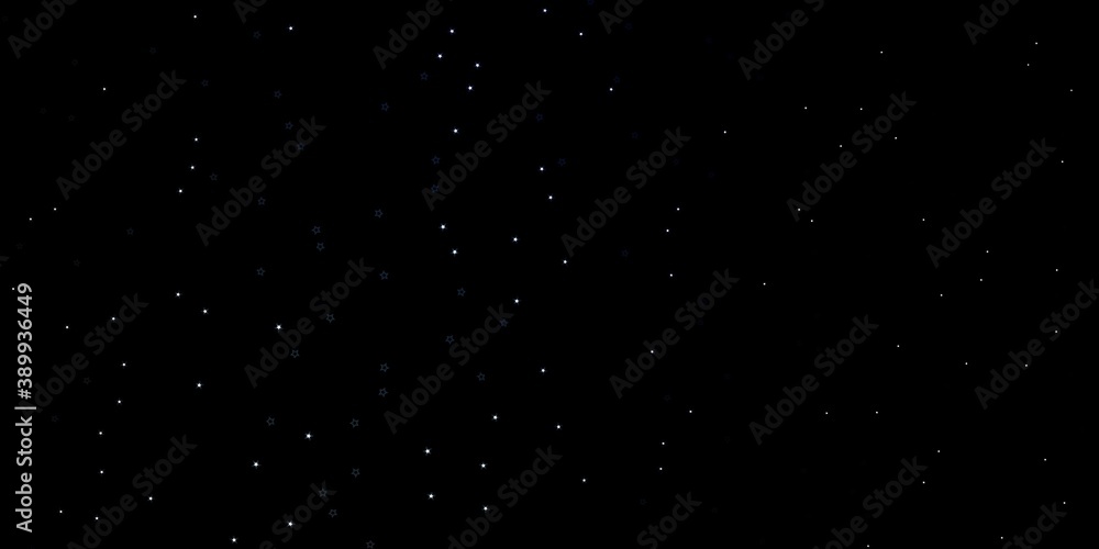 Obraz premium Dark BLUE vector texture with beautiful stars.