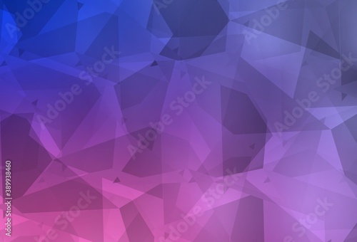 Light Purple, Pink vector backdrop with polygonal shapes.