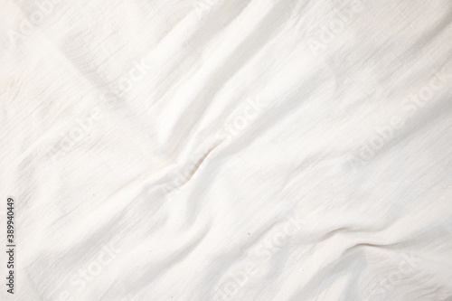 Wallpaper Mural Fabric backdrop White linen canvas crumpled natural cotton fabric Natural handmade linen top view background Organic Eco textiles White Fabric texture Torontodigital.ca