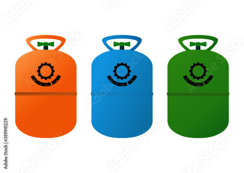 Gas cylinders for the repair of refrigerators and air conditioners. Refueling the refrigeration unit. Refueling the air conditioner. Refrigerator repair. Repair of air conditioners. Equipment.