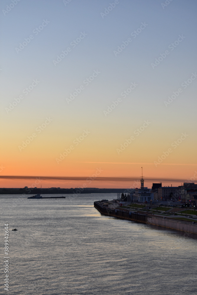 dawn over the Volga and Nizhny Novgorod