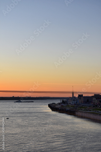 dawn over the Volga and Nizhny Novgorod © Igor