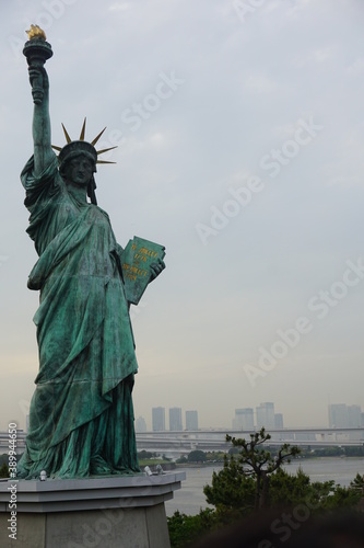 Look a like Liberty statue at Odaiba Tokyo Japan.