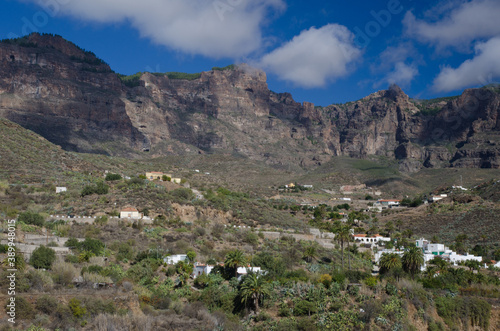 Crater of Tirajana in Gran Canaria. Canary Islands. Spain.