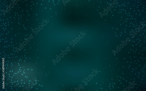 Dark Green vector texture with milky way stars.