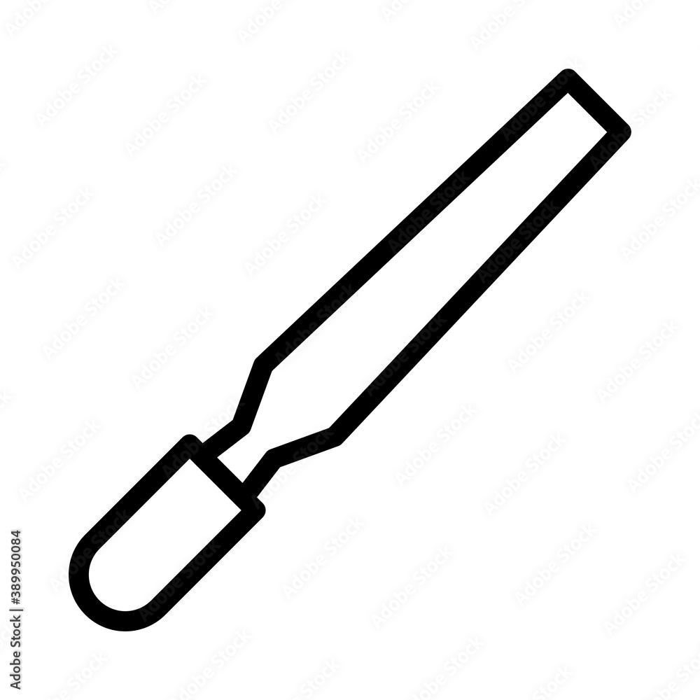 Chisel icon outine style design, hand tool vector symbol Chisel icon outine style design, hand tool vector symbol