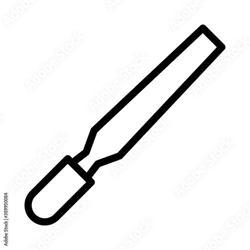 Chisel icon outine style design, hand tool vector symbol