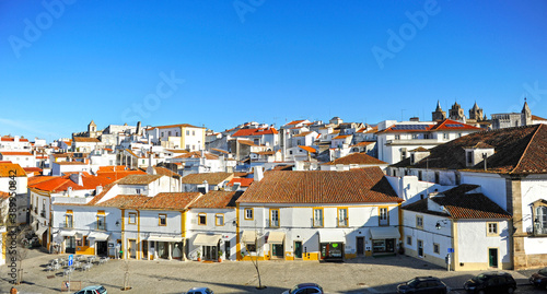 Panoramic view of the charming city of Evora. Unesco World Heritage City. Alentejo Portugal © joserpizarro