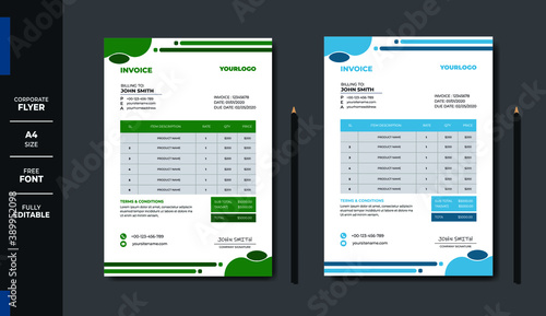 Professional Business Invoice Template Design