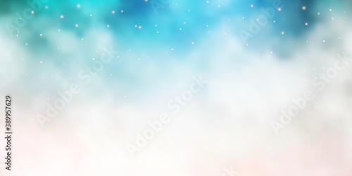 Light Pink, Green vector texture with beautiful stars.