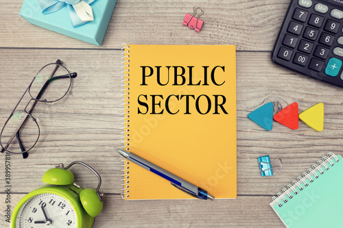 Public Sector is written on a notepad