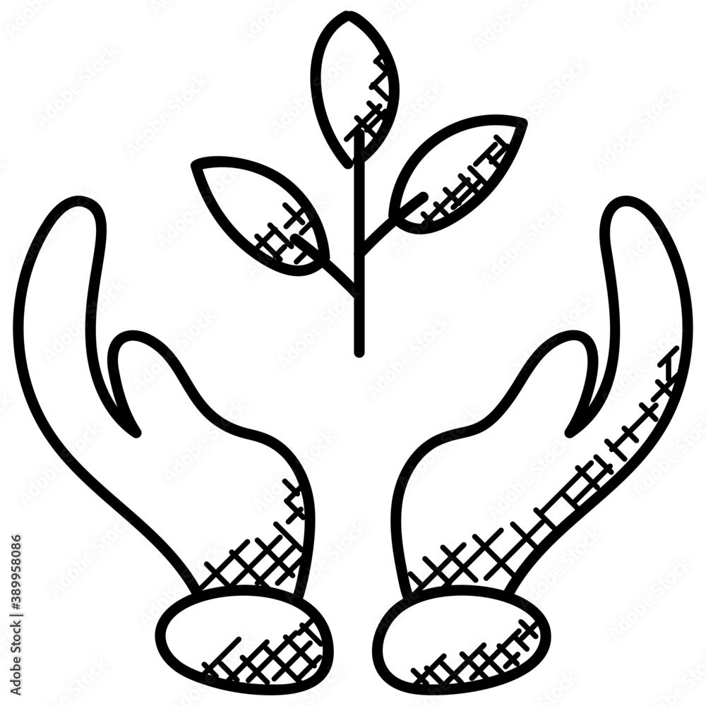 Obraz premium Hands holding plant represents concept of Environmental protection 